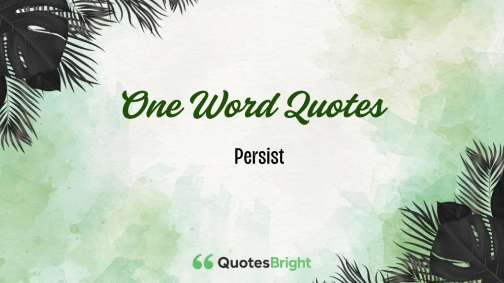 One Word Quotes