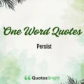 One Word Quotes