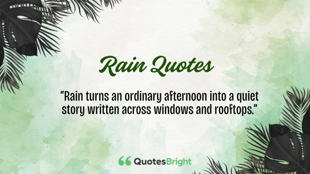Rain Quotes