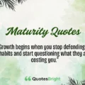 Maturity Quotes