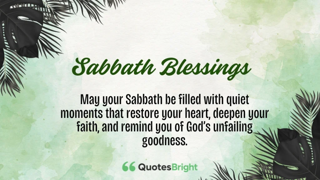 Sabbath Blessings