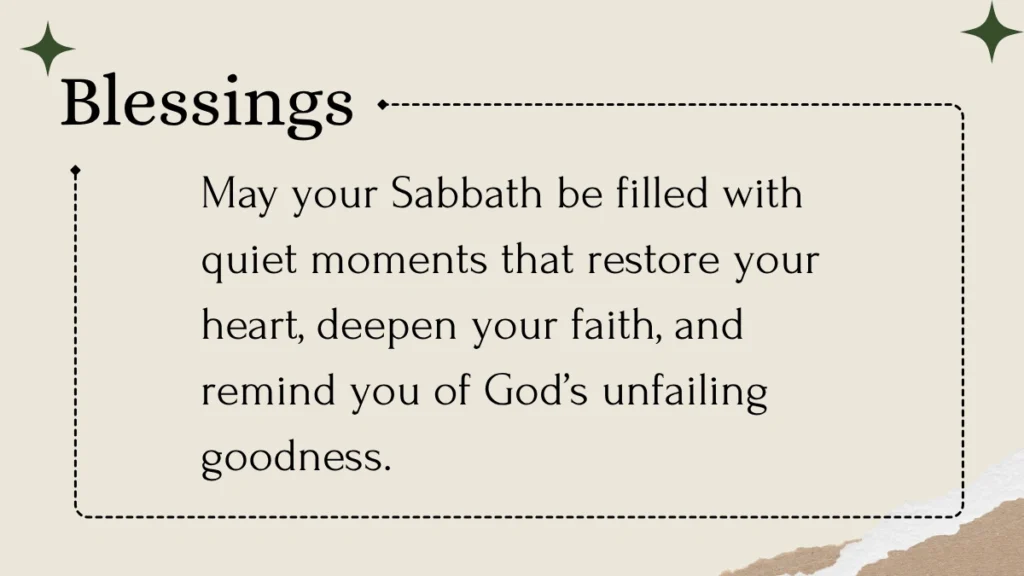 Sabbath Blessings
